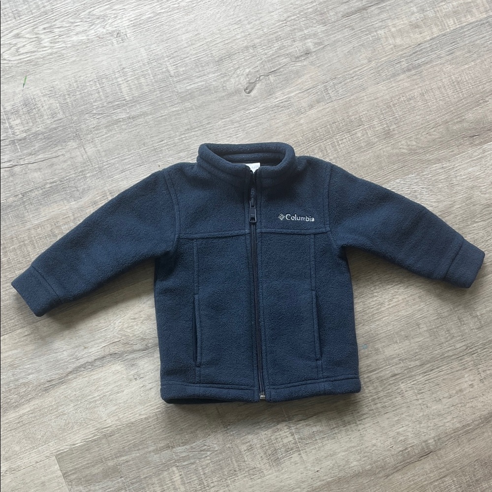 Columbia Dark Blue Fleece Jacket with Full Zip